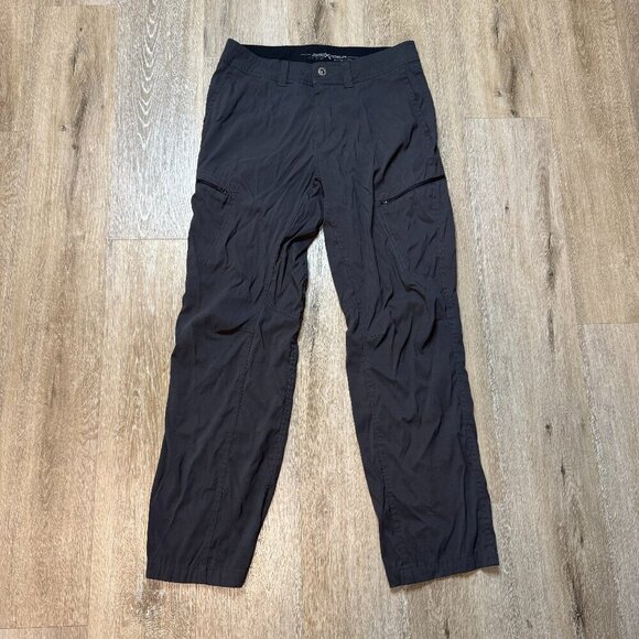 Men's Zero X Posur Outdoor Hiking/Sport Pants-Black-Cargo Pockets 32x32 - Picture 1 of 16
